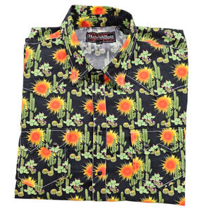 Rock and Roll Cowboy Shirt Mens XL Cactus Dale Brisby Western Rodeo Snap Front